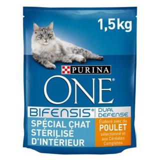 Purina one croquettes chat stérilisé d'intérieur au poulet 1,5kg