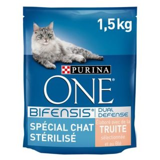 Purina one croquettes chat stérilisé à la truite et blé 1,5kg
