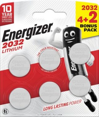 Pile Lithium vendue par 6 CR2032 3V Energizer