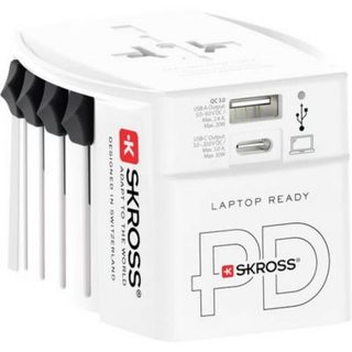 Adaptateur de voyage international avec USB-A et USB-C, fiche UK type G