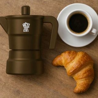 Cafetière italienne Pezzetti SolidExpress aluminium 6 tasses kaki
