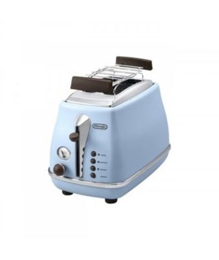 DELONGHI CTOV 2103.AZ Grille Pain Icona Vintage - Bleu et Marron