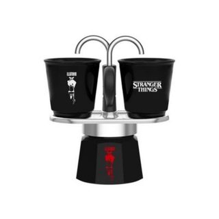 Moka Bialetti Mini Express Stranger Things 130 ml + 2 tasses thermosensibles