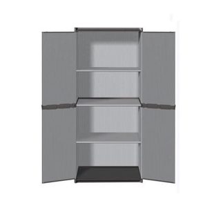 TOOD Armoire de rangement haute en resine 3 tablettes