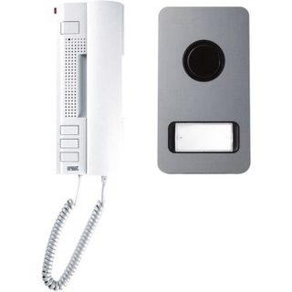 Kit portier audio Utopia Mikra platine aluminium IP44 2 fils en saillie - URMET YOKIS 1722/31
