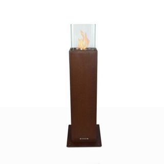 Cheminée de jardin - Divina Fire - Capri 70 - Acier - Bioéthanol - Marron