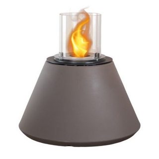 Brasero de jardin - STROMBOLI Tortora - Bioéthanol - Marron - d.60 cm - h.56 cm