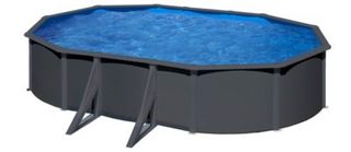 Piscine hors sol en acier ovale 6.34 x H 1.22 m Gré KIT610GYD avec pompe