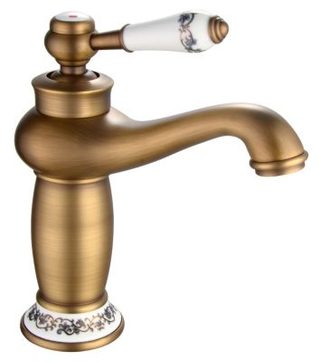 Mitigeur de lavabo vieux bronze Edouard Rousseau Marple