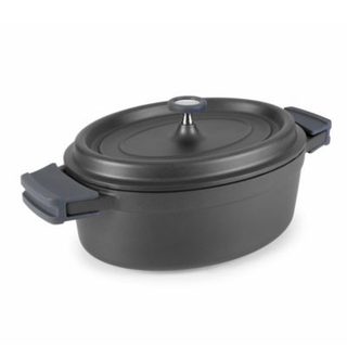 Cocotte ovale 3.5 litres en fonte d'aluminium avec couvercle