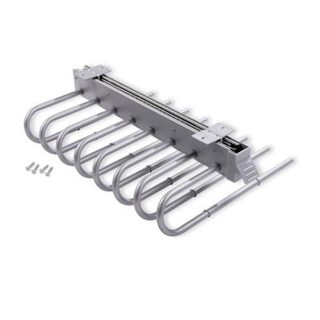 Emuca Porte-pantalons extractible, Gauche, Peint en aluminium, Acier et Plastique.