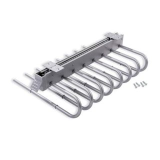 Emuca Porte-pantalons extractible, Droite, Peint en aluminium, Acier et Plastique.