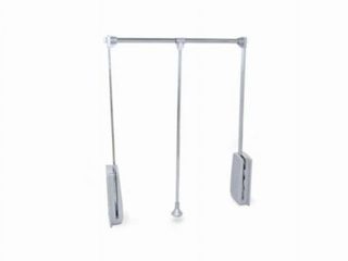 Emuca Penderie rabattable pour armoire Hang, 830 - 1150, Chromé, Acier et Plastique.