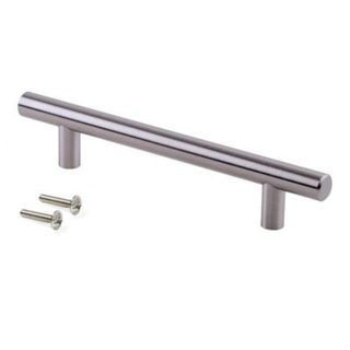 Emuca Poignée pour meubles Orlando, L464mm, entraxe 384mm, Acier, Nickel satiné