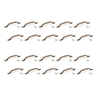 Emuca Lot de 20 poignées pour meubles Nairobi, L139mm, entraxe 96mm, Zamak, Bronze