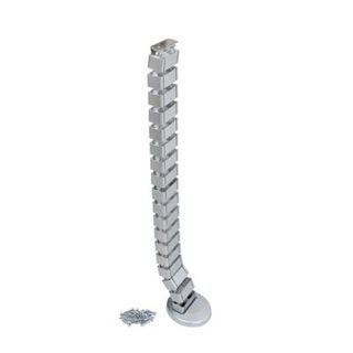Emuca Colonne passe-câbles Pipe 4, Plastique, Peint aluminium