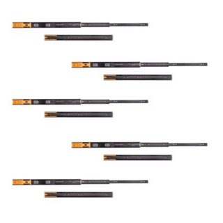 Emuca Lot de 5 jeux de Coulisses pour tiroirs, roulement à billes, hauteur 45mm, profondeur 550mm, sortie totale, fermeture