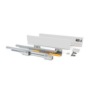 Emuca Tiroir extérieur Concept 30kg hauteur 105mm, profondeur 500mm, Acier, Peint en blanc