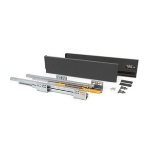 Emuca Tiroir extérieur Concept 30kg hauteur 105mm, profondeur 500mm, Acier, Gris antracite