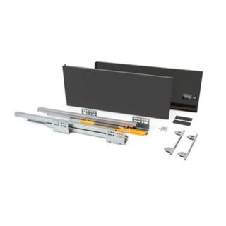 Emuca Tiroir extérieur Concept 30kg hauteur 185mm, profondeur 450mm, Acier, Gris antracite