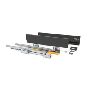 Emuca Tiroir extérieur Concept 30kg hauteur 105mm, profondeur 400mm, Acier, Gris antracite