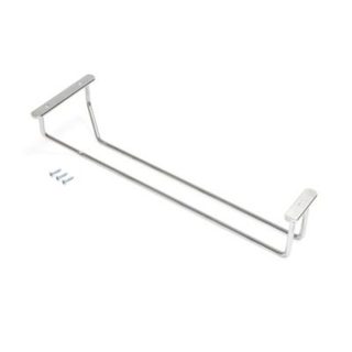 Emuca Porte-verres pour meubles Supra 1 rangée, longueur 340mm, Acier, Chromé