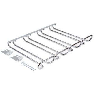 Emuca Porte-verres pour meubles à 4 rangées, longueur 280mm, acier, chromé