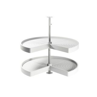 Emuca jeu de plateaux rotatifs Shelvo 3/4, pour module de 900mm, plastique et aluminium, Blanc