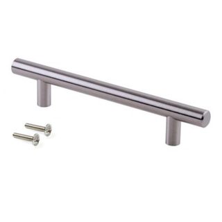 Emuca Poignée pour meubles Orlando, L528mm, entraxe 448mm, Acier, Nickel satiné