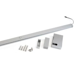 Emuca barre de penderie pour armoire Castor avec lumière LED, batterie amovible et détecteur de mouvement, 558, Anodisé mat.