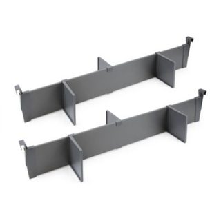Emuca Kit d'accessoires de séparation pour intérieurs de tiroirs Vertex-Concept, largeur 900mm, Aluminium et Plastique, Gris