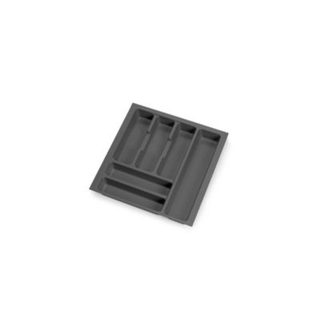 Emuca range-couverts Optima Vertex/Concept, profondeur 500mm, plateau 16mm, module 450mm, Plastique, Gris antracite
