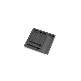 Emuca range-couverts Optima Vertex/Concept, profondeur 500mm, plateau 16mm, module 500mm, Plastique, Gris antracite