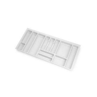 Emuca range-couverts Optima Vertex/Concept, profondeur 500mm, plateau 16mm, module 1.000mm, Plastique, Blanc