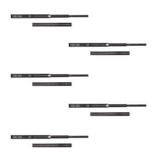 Emuca Lot de 5 jeux de Coulisses pour tiroirs, roulement à billes, hauteur 45mm, profondeur 500mm, sortie totale, Noir