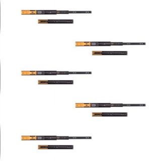 Emuca Lot de 5 jeux de Coulisses pour tiroirs, roulement à billes, hauteur 45mm, profondeur 350mm, sortie totale, fermeture