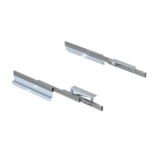 Emuca Coulisses pour table extensible et relevable Oplà Folding+39, Aluminium, Acier inox anodisé
