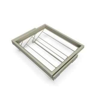 Emuca Kit de rangement de chaussures en métal et cadre coulissant à fermeture douce pour armoire, réglable, module 600mm, Gris