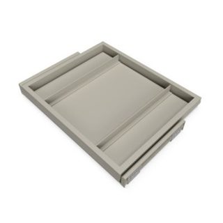 Emuca Kit de châssis coulissant avec fermeture souple pour armoires, réglable, module 600mm, Gris pierre
