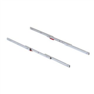 Emuca Coulisses pour table à rallonge Coktail Reverse H35, Aluminium, Inox anodisé
