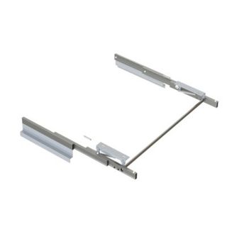 Emuca Coulisses pour table extensible et relevable Oplà Folding+39 M120, Aluminium, Inox anodisé