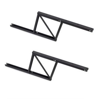 Emuca Ensemble de mécanismes de levage pour tables basses, permette elevare la mesa 192mm, Acier, Peint en noir