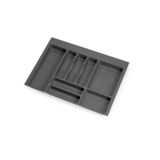 Emuca Range-couverts Optima pour tiroir universel, module 700mm, Plastique, Gris antracite