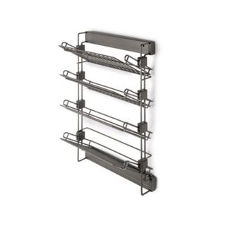 Emuca Porte-chaussures latéral coulissant pour placards et dressing Quartz, Droite, Acier, Titane