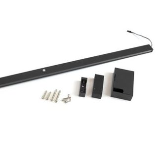 Emuca barre de penderie pour armoire Castor avec lumière LED, batterie amovible et détecteur de mouvement, 708, Peint en noir