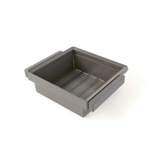 Emuca Kit panier métallique et rack ajustable Quartz pour armoires, glissières extension totale et à fermeture douce, Module 60cm,