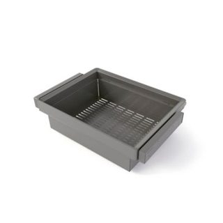Emuca Kit panier métallique et rack ajustable Quartz pour armoires, glissières extension totale et à fermeture douce, Module 70cm,
