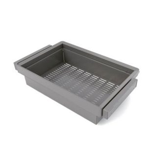Emuca Kit panier métallique et rack ajustable Quartz pour armoires, glissières extension totale et à fermeture douce, Module 80cm,