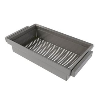Emuca Kit panier métallique et rack ajustable Quartz pour armoires, glissières extension totale et à fermeture douce, Module 90cm,