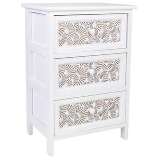 Commode en bois 40x29x58h cm blanche